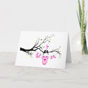 Invitation nouvelle petite fille, design baby shower