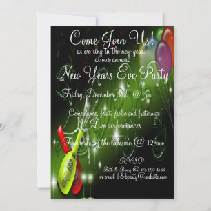 Invitation Nouvelles années d'Ève d'invitation de partie