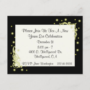 Invitation Nouvelles années élégantes d'invitation de partie