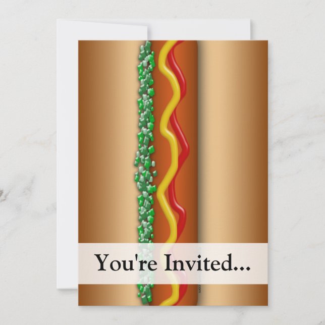 Invitation Novelty Hot Dog Graphic (Devant)