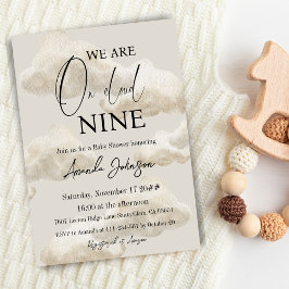Invitation Nuage Neuf Beige Genre Neutre Ciel Baby shower