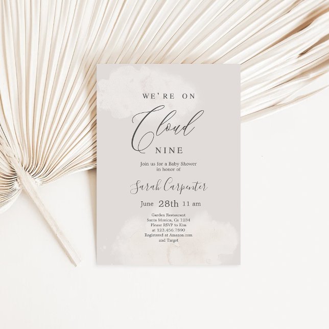 Invitation Nuage neutre pour les sexes 9 Baby shower (Créateur téléchargé)