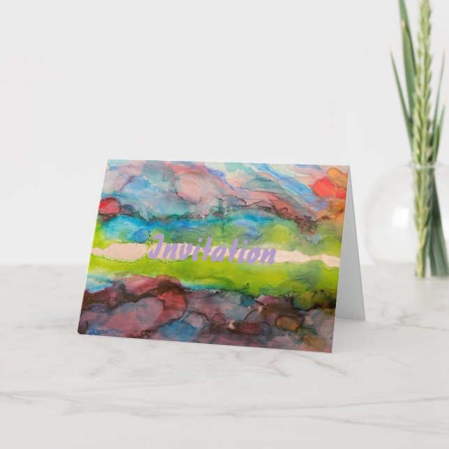 Invitation Nuage rouge (Devant)