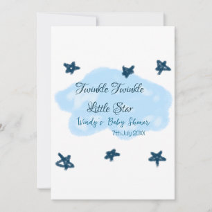 Invitation Nuages bleus scintillent Scintille Petite Étoile b