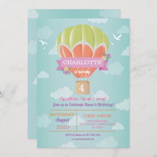 Invitation Nuages chauds de mouche de tour de fête