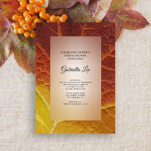 Invitation Nuances de Fête des mariées feuille d'automne