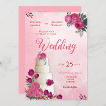 Nuances de rose rose magenta Mariage moderne