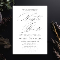 Nuestra Boda Espagnol Langue Noir Script Mariage