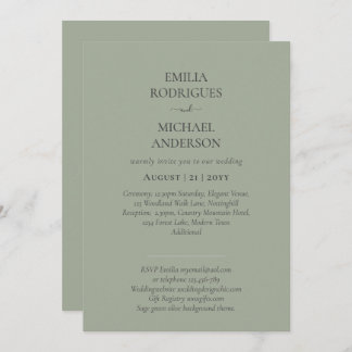 Invitation Nuestra Boda Typographie moderne BEAUCOUP DE COULE
