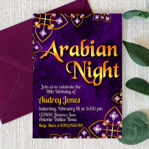 Invitation Nuit arabe - Violet