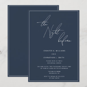 Invitation Nuit Bleue De La Marine Avant Le Dîner De Répétiti
