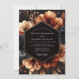 Invitation Nuit Charbon Ambre Mariage