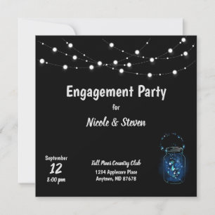 Invitation Nuit de luciole de la fête d'engagement