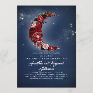 Invitation Nuit de noces et d'anniversaire de mariage Floral