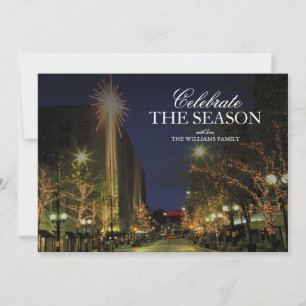 Invitation Nuit d'hiver dans le centre-ville de Seattle