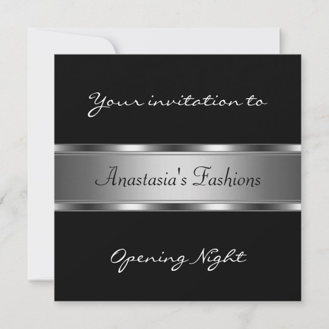 Invitation Nuit d'ouverture Black Silver (Devant)
