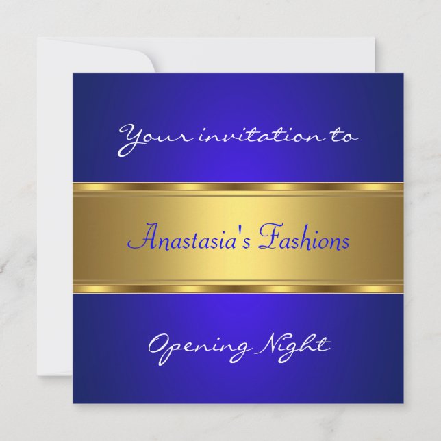 Invitation Nuit d'ouverture Cobalt Blue Gold (Devant)