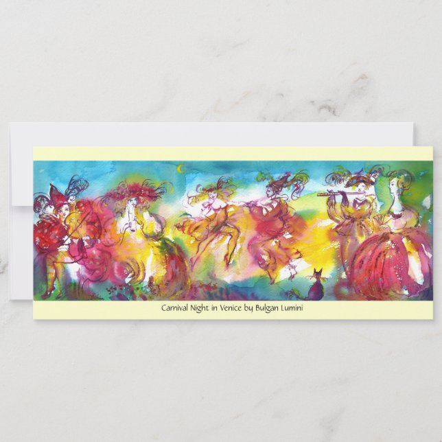 Invitation NUIT DU CARNAVAL / Mascarade vénitienne, Musique d (Devant)