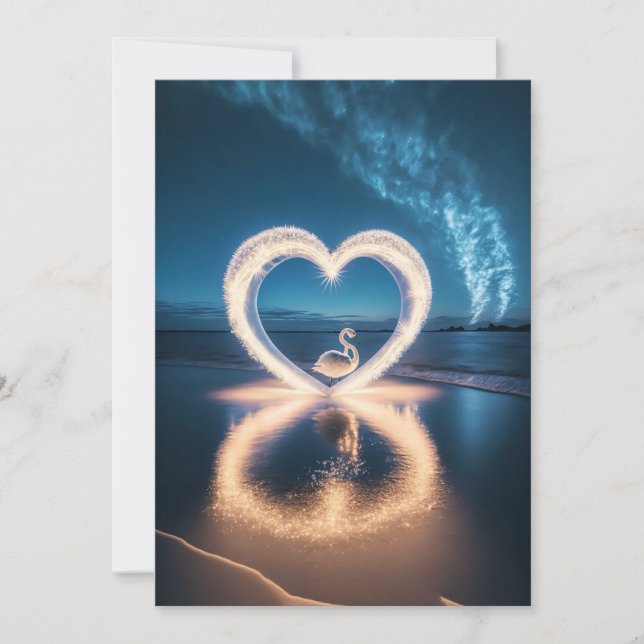 Invitation Nuit enchantée : Mariage de réflexion Starlight (Devant)