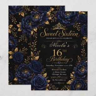 Invitation Nuit et Noir Sweet Seize Ans