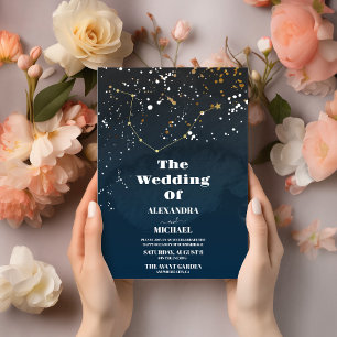 Invitation Nuit étoilée Galaxie céleste Mariage