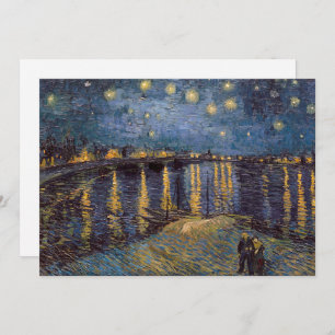 Invitation Nuit étoilée sur le Rhône par Vincent Van Gogh