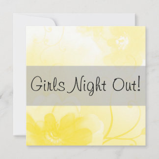 Invitation Nuit jaune et grise chic de demoiselles de honneur
