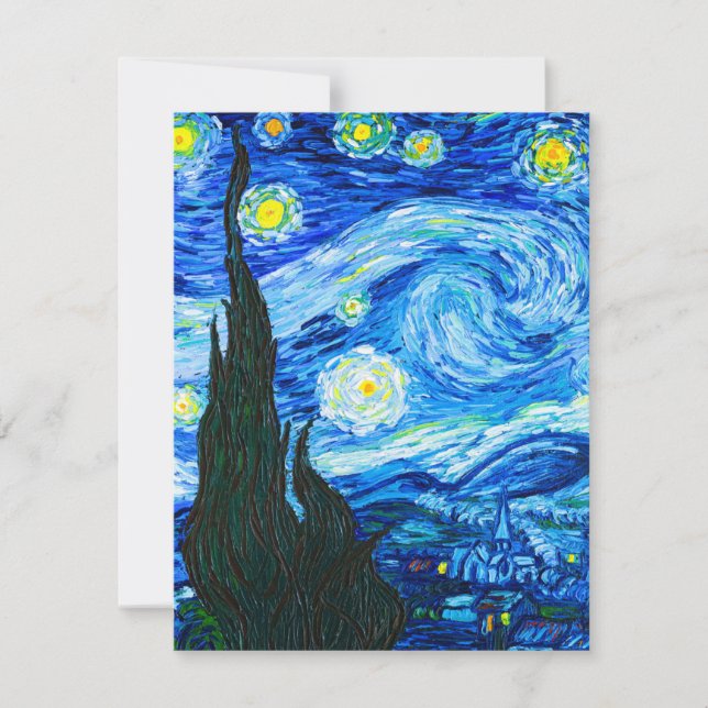 Invitation Nuit Van Gogh Starry (Devant)