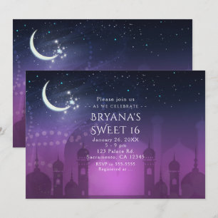 Invitation Nuits arabes Morocain Moolight Violet