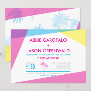 Invitation Nuits de Miami Mariage