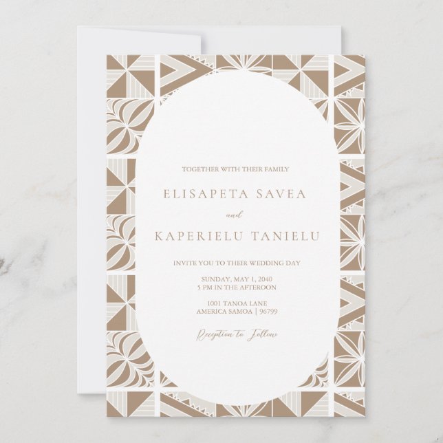 Invitation Nuku'alofa (Devant)