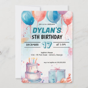 Invitation numérique classique pour une fête d'ann