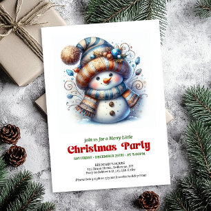 Invitation numérique festive et drôle de bonhomme