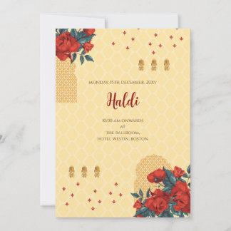 Invitation numérique Haldi et carte de mariage ind