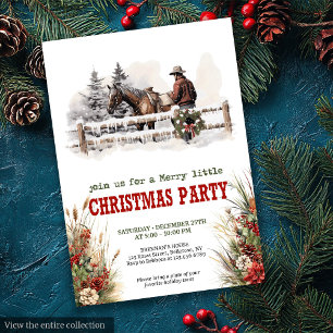 Invitation numérique pour une fête de Noël occiden