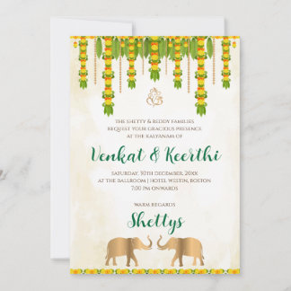Invitation numérique Telugu et invitation de maria