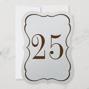 Invitation Numéro de la table de paille