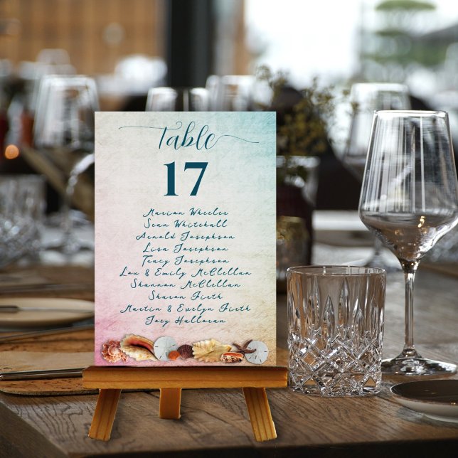 Invitation Numéro De Tableau Avec Liste De Noms Mers Vivants (Créateur téléchargé)