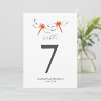 Numéro de tableau imprimable Mariage de destinatio