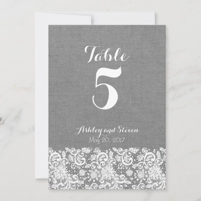 Invitation Numéro de tableau mariage rustique - robinet gris  (Devant)