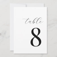 Numéro minimaliste de tableau moderne noir et blan