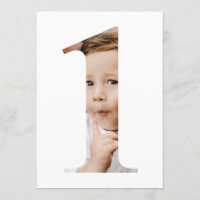 Numéro photo minimaliste simple un premier anniver