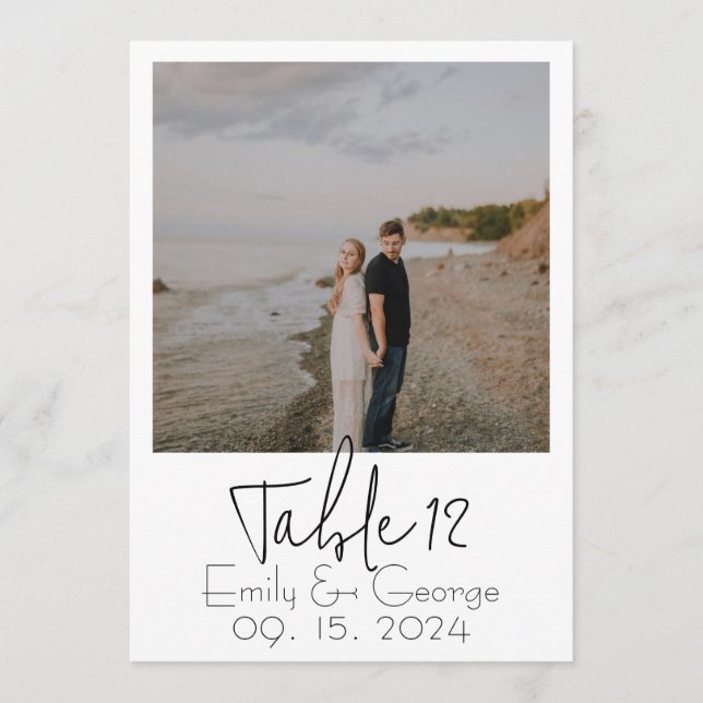 Invitation Numéros de tableau simples (Devant)