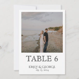 Invitation Numéros simples de Mariage classique