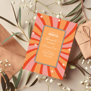 Invitation nuptiale à thème des années 70 Super ré