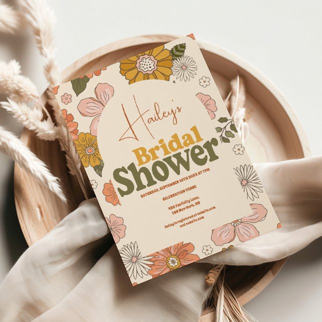 Invitation nuptiale à thème des années 70 Super ré (Créateur téléchargé)