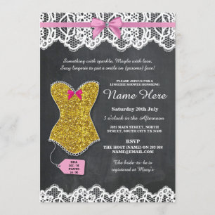 Invitation nuptiale de dentelle de rose d'or de