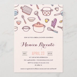 Invitation nuptiale de douche de DOUCHE de CUISINE