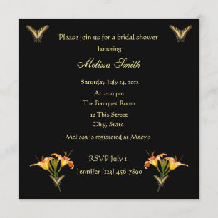 Invitation nuptiale de douche de lis et de