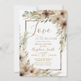 Invitation nuptiale de la Fête des mariées Fleur s
